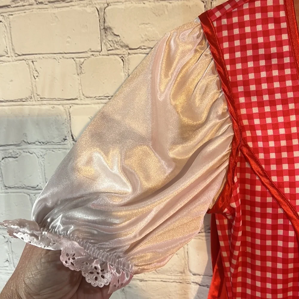 COPY - Kids The Little Red Riding Hood costume dress Red and white gingham. Hoo…